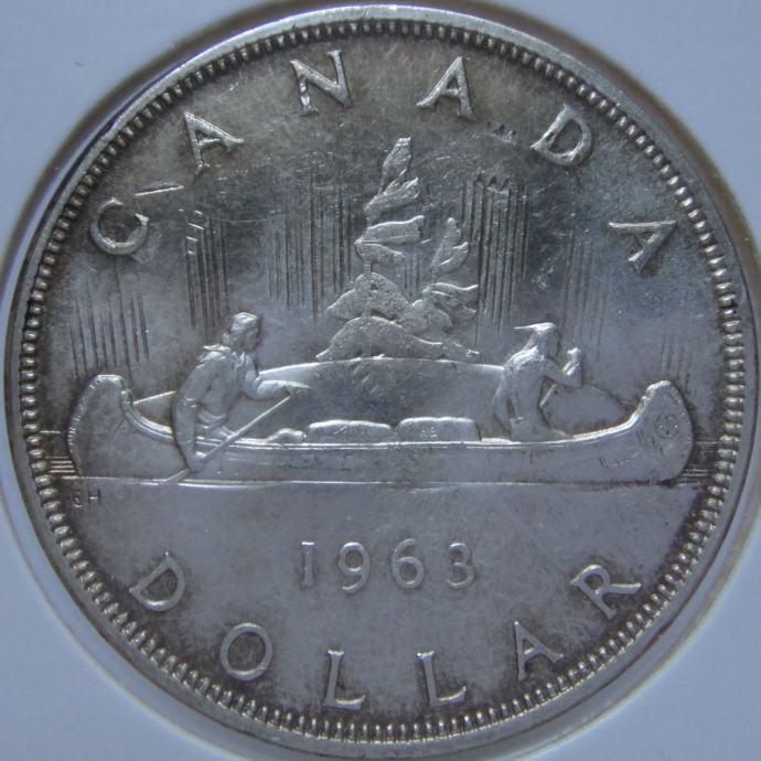 LaZooRo: Kanada 1 Dollar 1963 PL - Srebro