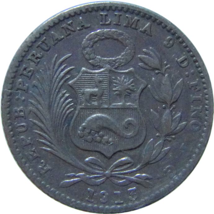 LaZooRo: Peru 1 Dinero 1913 XF/UNC patina - Srebro