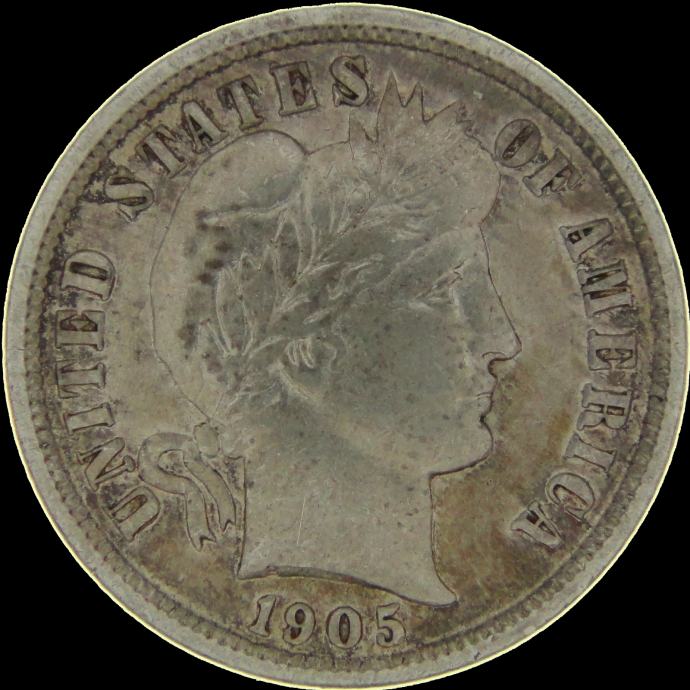 LaZooRo: Združene države 10 Cents 1 dime 1905 S XF / UNC  - srebro