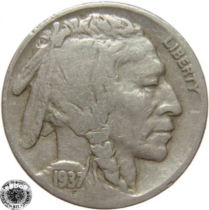 LaZooRo: Združene Države Amerike 5 Cents 1937 F/VF