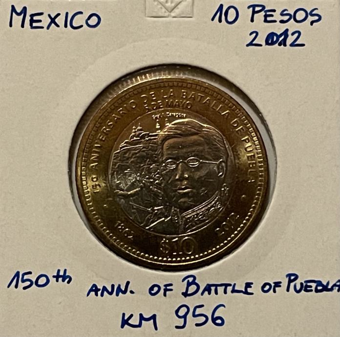 Mehika 10 Pesos 2012 Puebla
