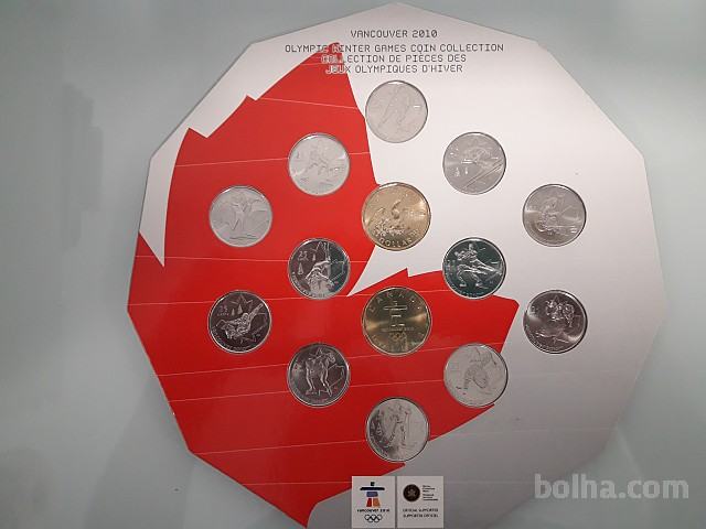 OLYMPIC WINTER GAMES COIN COLLECTION VANCOUVER 2010