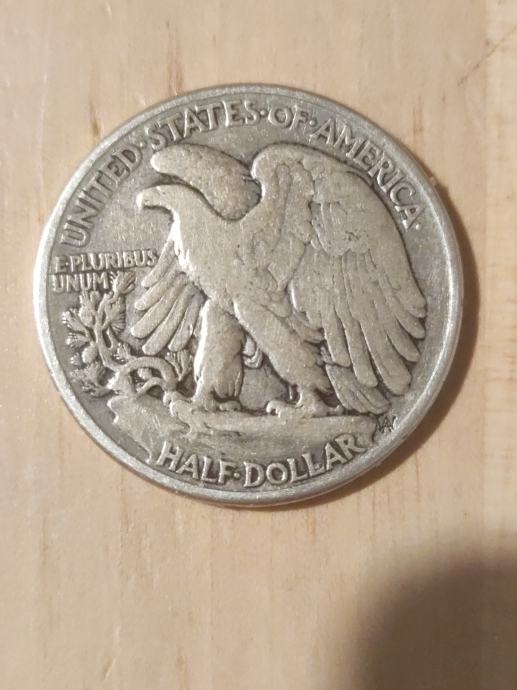 Srebrnik Amerika half dolar 1943