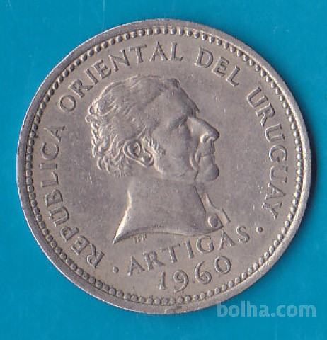 URUGVAJ - 1 peso 1960