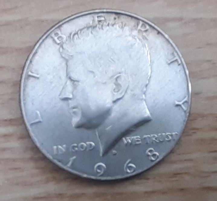 USA Half dollar 1968 D  srebrnik