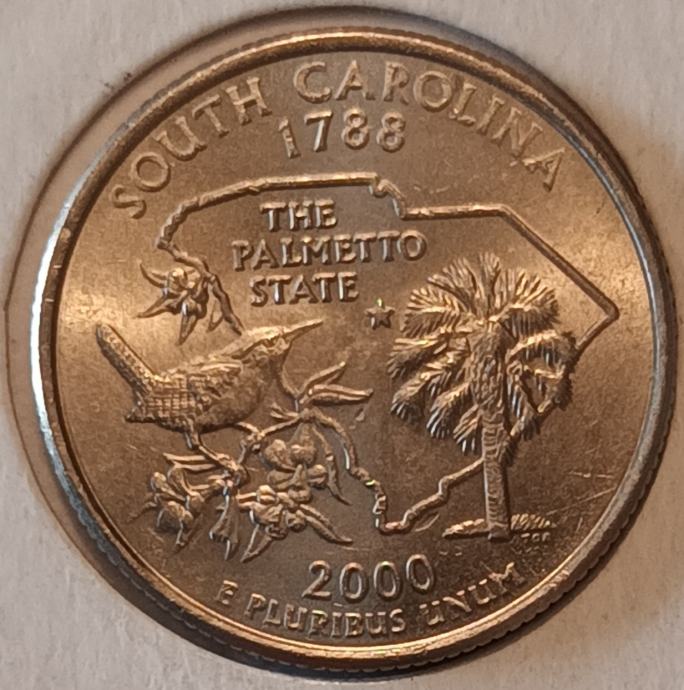 USA QUARTER DOLLAR SOUTH CAROLINA 2000 P