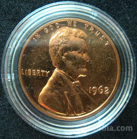 Združene države Amerike 1 Cent Prooflike 1962 UNC