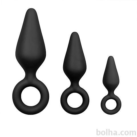 Set črnih analnih čepov