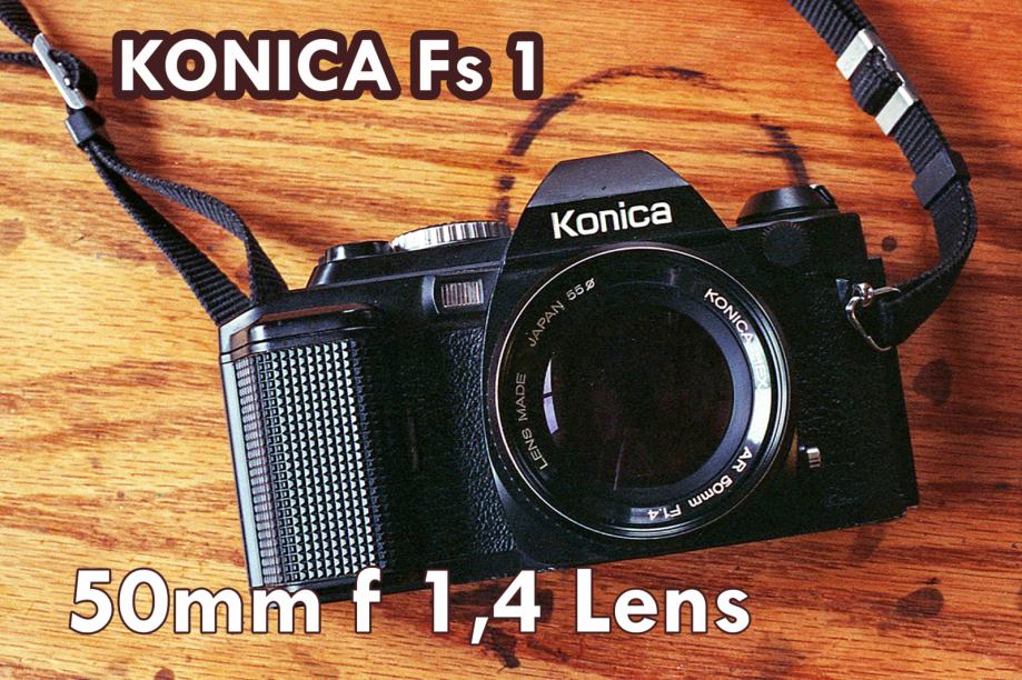KONICA FS 1 analogni fotoaparat, BREZHIBEN + OBJEKTIV 50mm F1,4