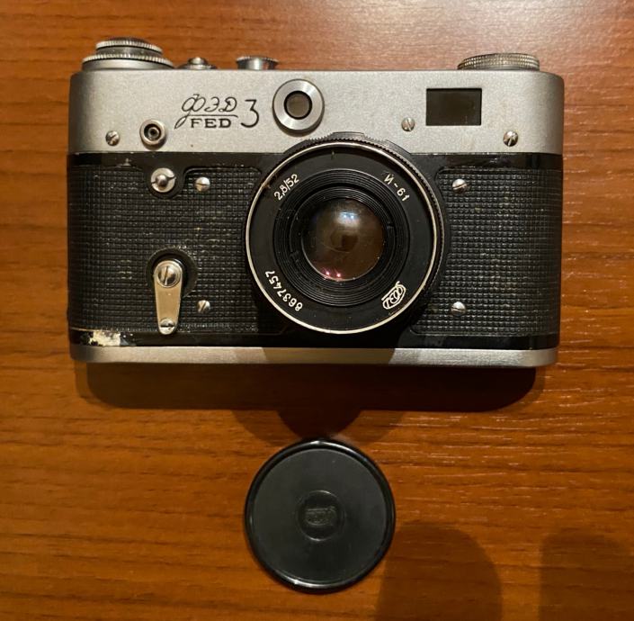 Ruski fotoaparat FED 3 z objektivom, za zbiratelje