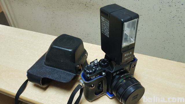 Zenit XP12, analogni fotoaparat + fleš Xela 18LA1