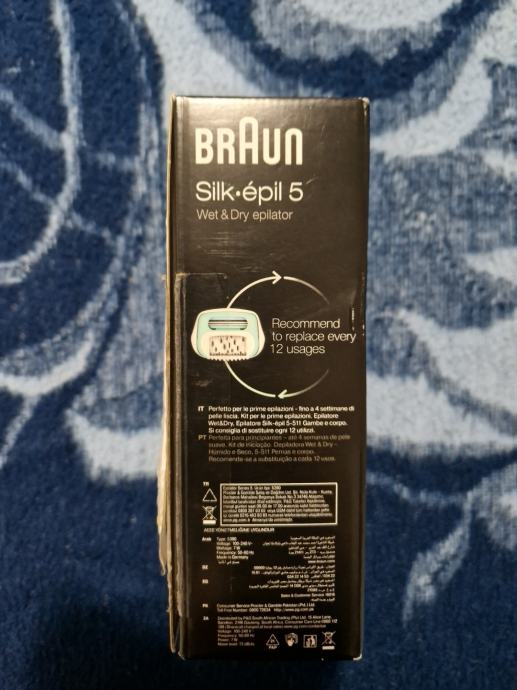Epilator Braun kit