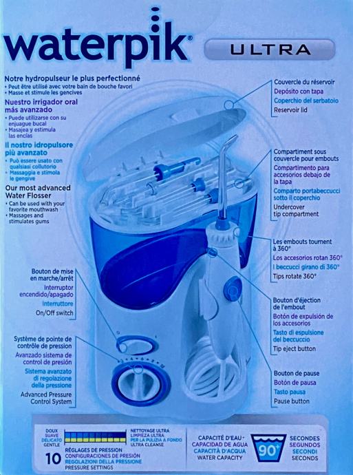 WaterPik WP100 vrhunska zobna prha, malo rabljena, vsi nastavki