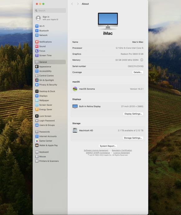 IMac 27 Retina 5K (2019) – I5 3.0GHz, 32GB RAM, SSD 1TB, Radeon 570X – Usato Ma Top!
