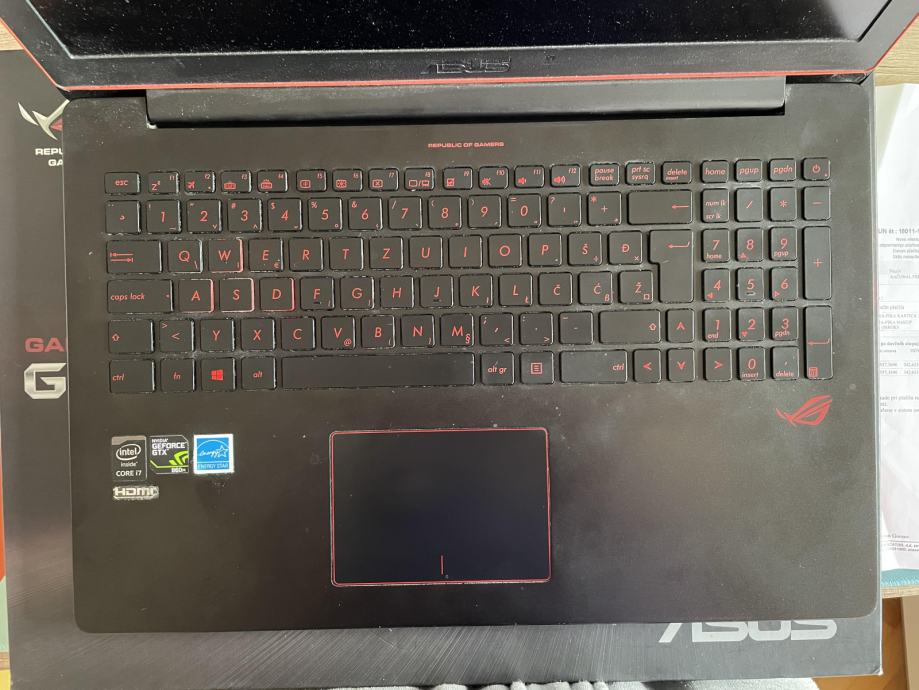 Asus ROG G501j gaming prenosnik