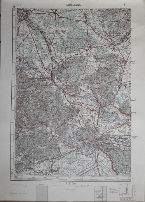 Topografske karte Geografskega instituta JLA, 78 kart