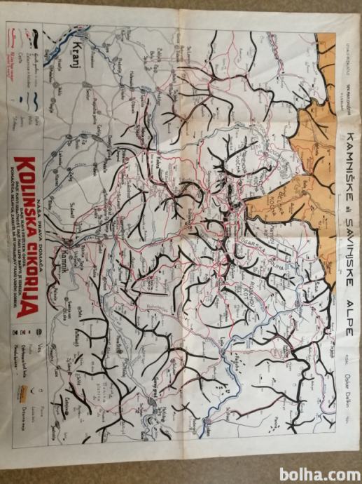 Zemljevid Kamniske savinjske alpe 1924