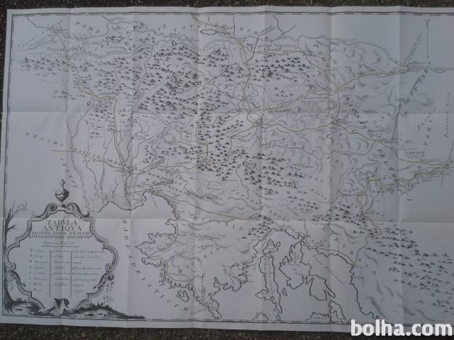Zemljevid TABVLA ANTIQVA ( med Dravo in Jadranom )