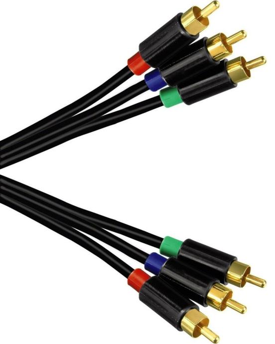 HAMA 3m YUV RGB Kabel 3x Cinch GOLD