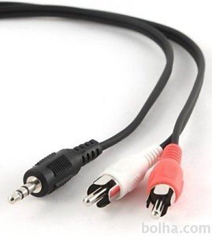 Kabel 2xRCA/miniJack, 0.2 m