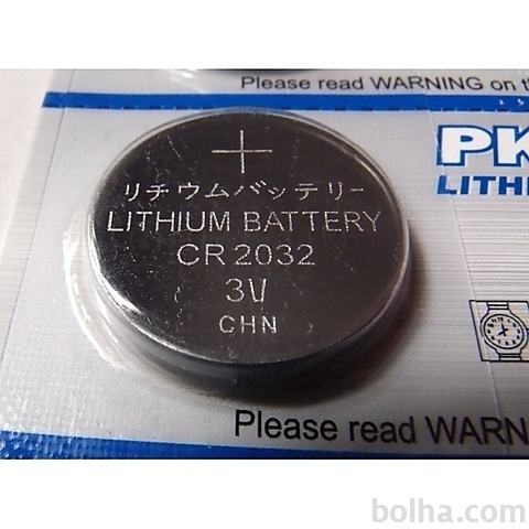 Litijeva gumbna baterija CR2032 3V PKCELL - 1 kos