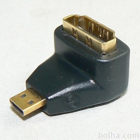 Ženski HDMI na moški mikro HDMI kotni adapt...