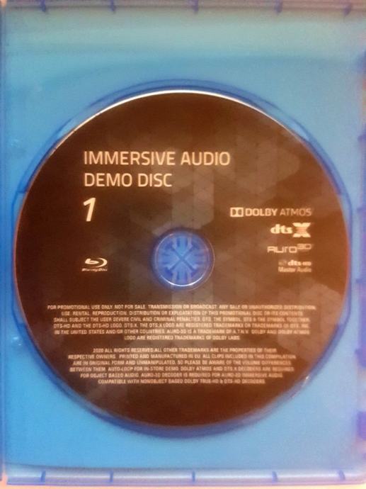 Dolby Atmos, DTSX, Auro3D BluRay Demo Disc