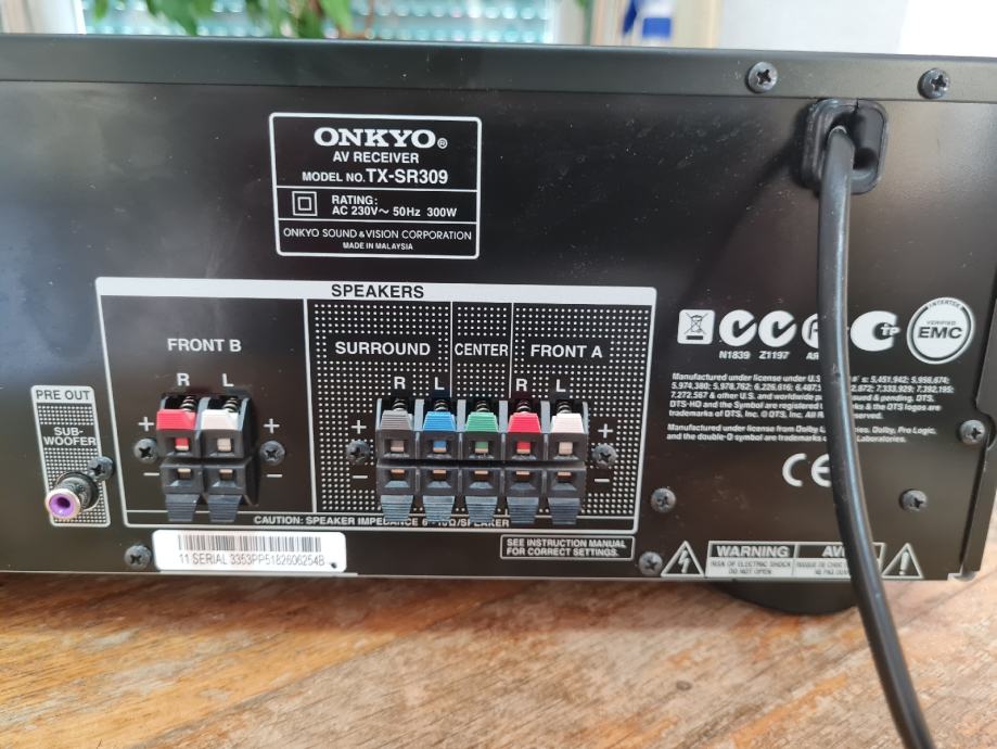 ONKYO TXSR309, 5.1 receiver, HDMI....
