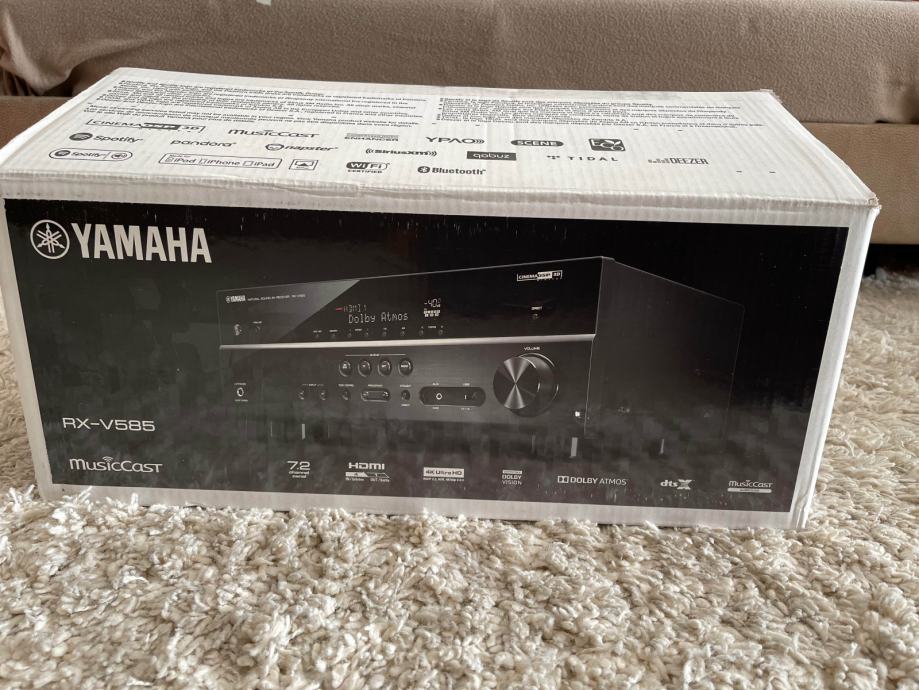 Yamaha Receiver RX-V585, kot nov, 4K HDMI, Dolby Atmos, 7 kanalni