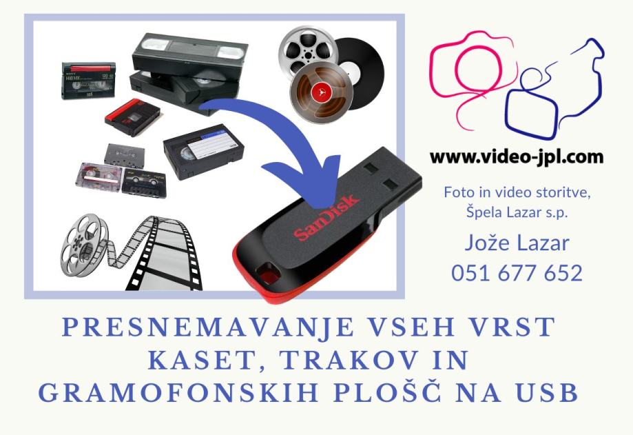 Presnemavanje kaset v HD format, snemanje, foto, reševanje podatkov