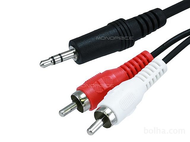 3,5 mm stereo jack na 2x rca (cinch) kabel