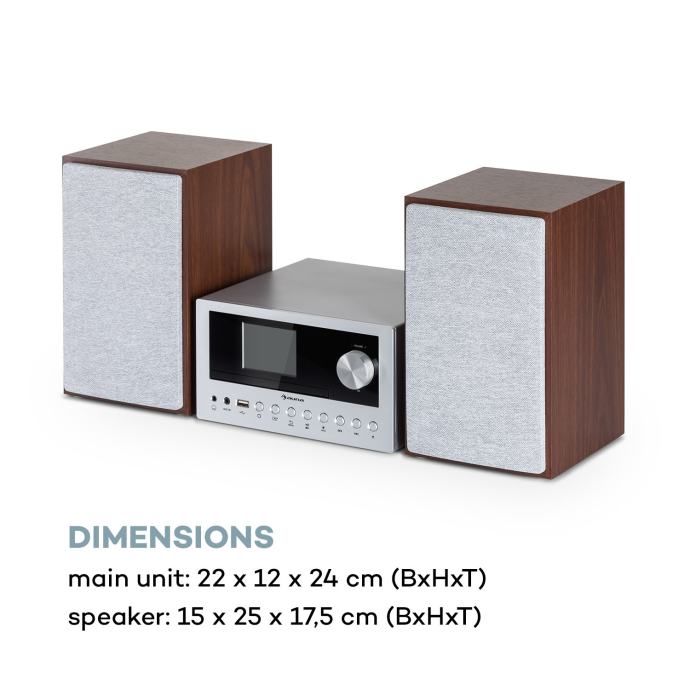 Auna Connect System stereo sistem, Srebrna