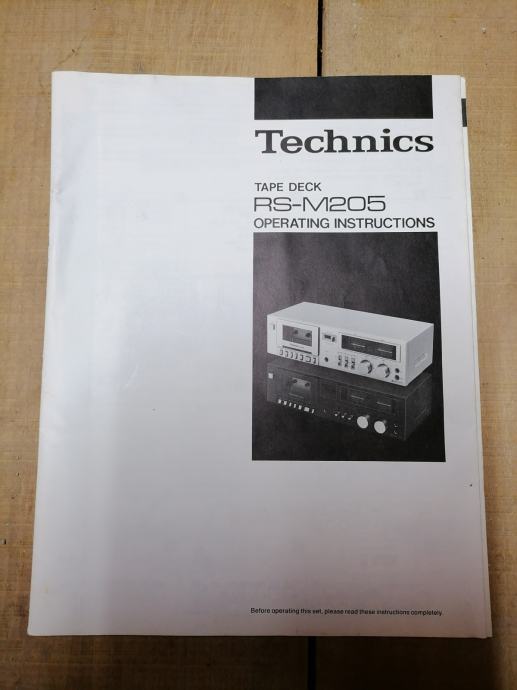 Technics RS - M205 kasetnik, original navodila