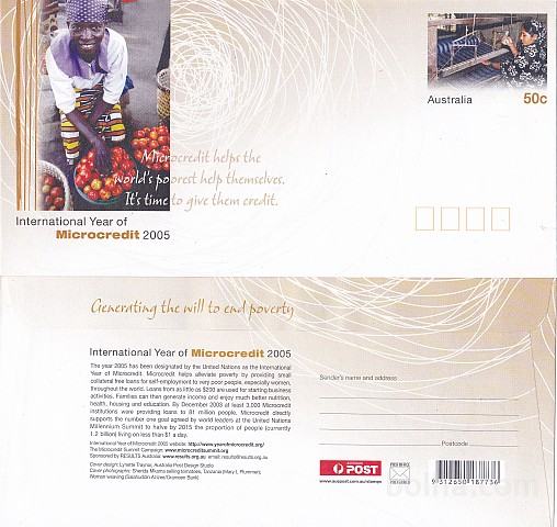 AVSTRALIJA 2005 pismo celina Microcredit