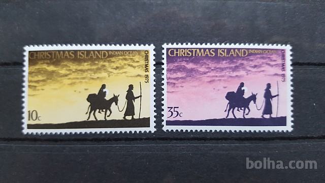 Božič, umetnost - Christmas Island 1975 - Mi 63/64 - čiste (Rafl01)