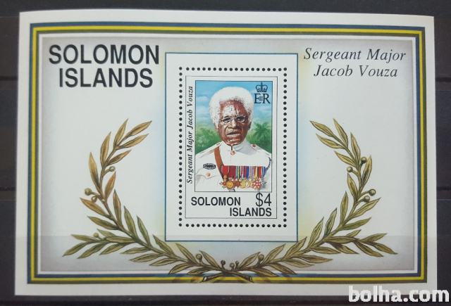 J. C. Vouza - Solomon Islands 1992 - Mi B 32 - blok, čist (Rafl01)