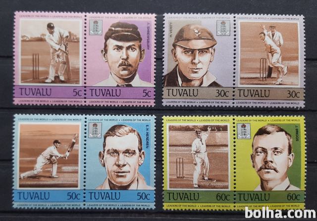 kriket - Tuvalu 1984 - Mi 256/263 - serija, čiste (Rafl01)