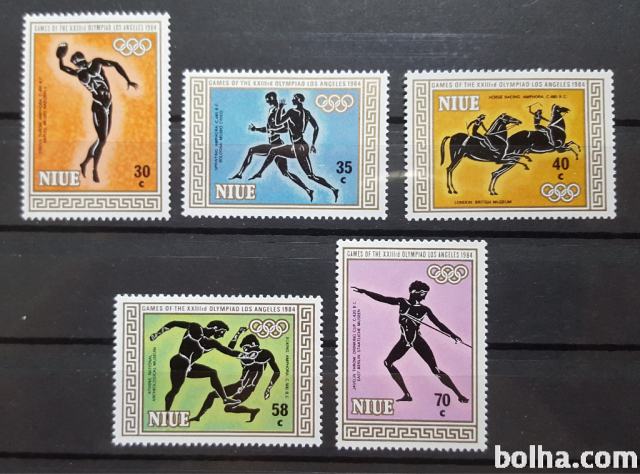 olimpijske igre - NIUE 1984 - Mi 570/574 - serija, čiste (Rafl01)