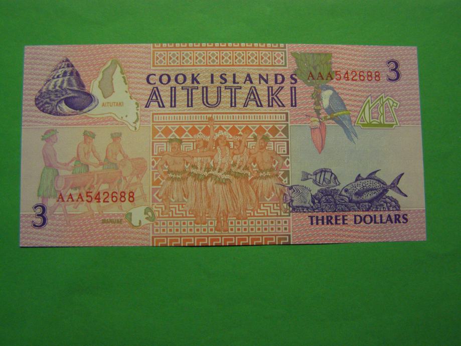 KUKOVI OTOKI (COOK ISLANDS) 1992 - 3 DOLARJI - PRODAM
