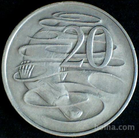 LaZooRo: Avstralija 20 Cents 1971 VF/XF