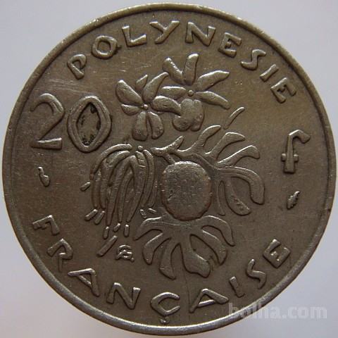 LaZooRo: Francoska Polinezija 20 Francs 1975 VF