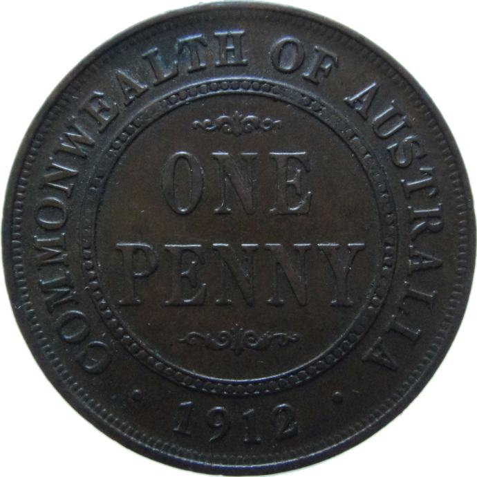 LaZooRo: Avstralija 1 Penny 1912 UNC