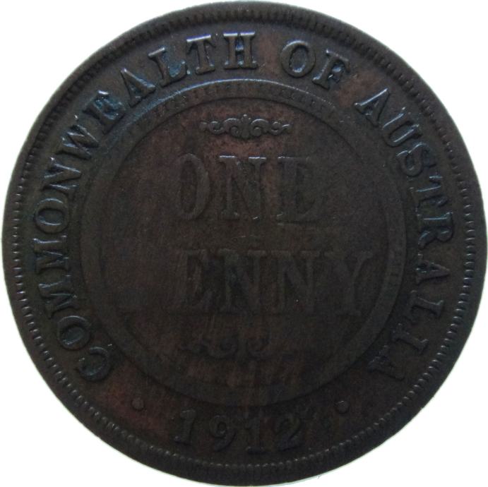 LaZooRo: Avstralija 1 Penny 1912 VF