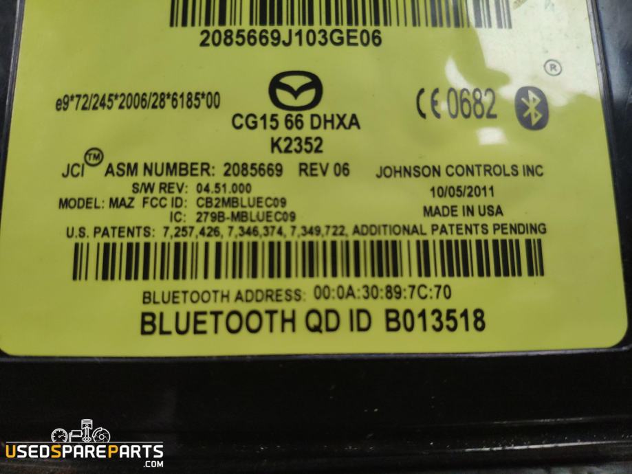 BLUETOOTH MODUL MAZDA 5 2012