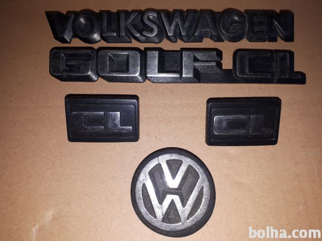 Komplet oznak za VW Golf mk2