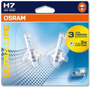 Žarnica H7 12V/55W PX26D Ultralife, OSRAM