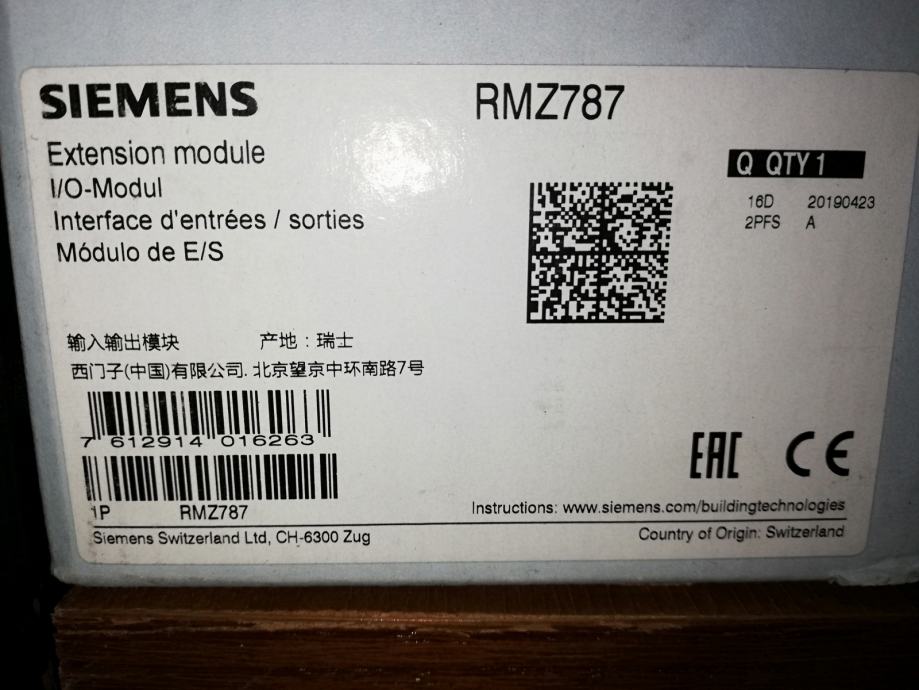 RMZ  787 Siemens razsiritveni modul Synco NOVO