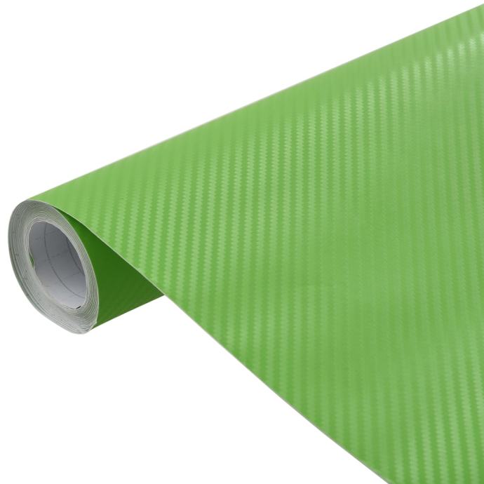 vidaXL Folija za avto mat 3D zelena 200x152 cm