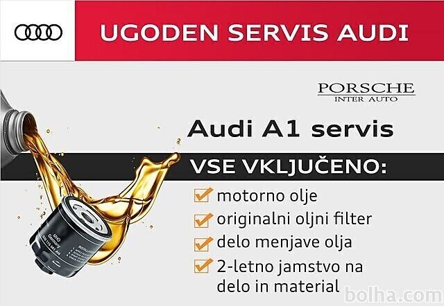 Audi servis: menjava olja Audi A1 1.2 TSI (20006)