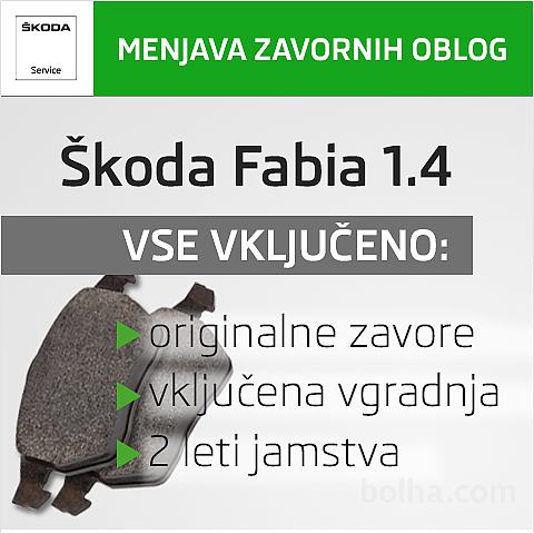Škoda Fabia 1.4 - menjava zavornih ploščic z indikatorjem